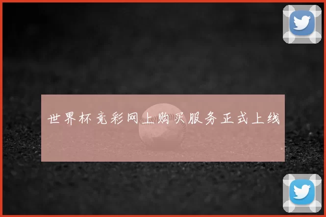 世界杯竞彩网上购买服务正式上线