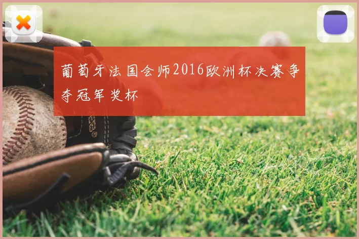 葡萄牙法国会师2016欧洲杯决赛争夺冠军奖杯